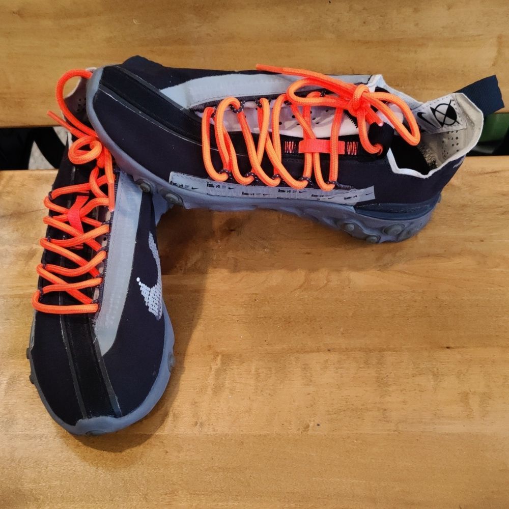 Nike React Ispa Runner Black With Gray And Orange… - image 1